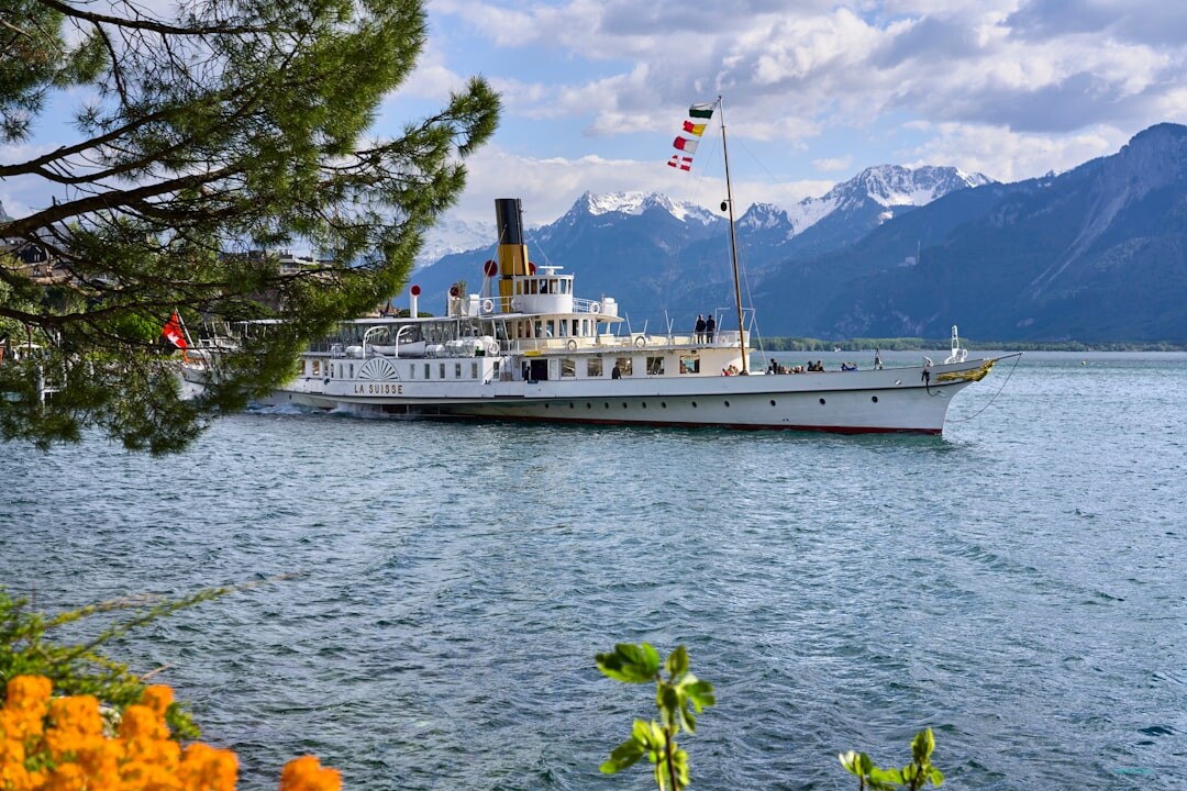 Elegant belle-epoque facade overlooking Lake Geneva